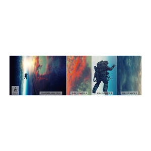 Fototapeta Próbka Premium Sand - Mierzyć się ze wszechświatem - Abstrakcja, Astronauta, Kosmos - 100x30 cm