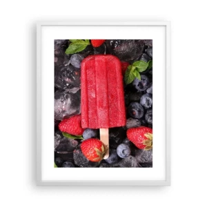 Plakat w białej ramie - Smak gorącego lata - 40x50 cm