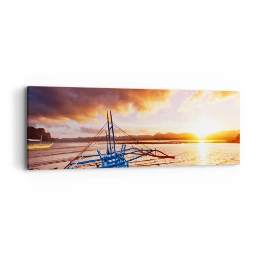 Obraz na płótnie - Po całym dniu wyciągnąć się na piasku - 90x30 cm