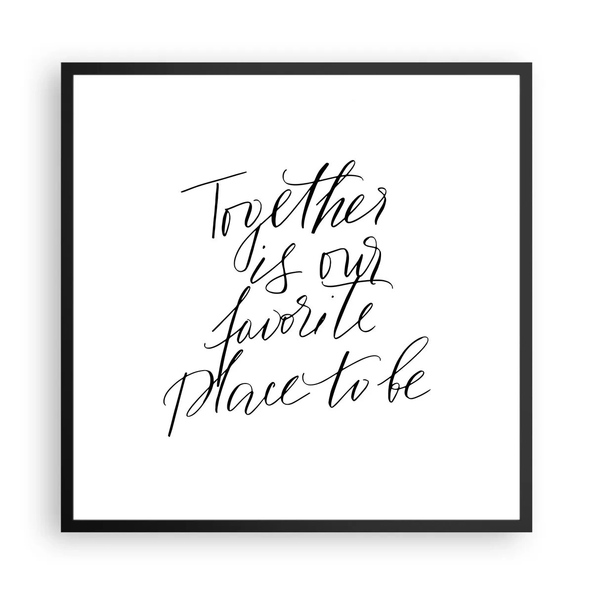 Plakat w czarnej ramie - Też to czujesz? - 60x60 cm