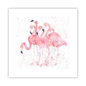 Plakat - Różowy ansambl - 30x30 cm