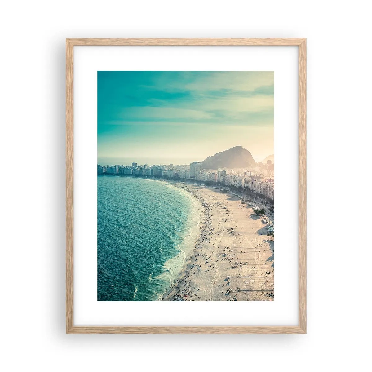 Plakat w ramie jasny dąb - Wieczne wakacje w Rio - 40x50 cm