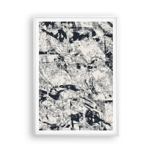 Plakat w białej ramie - Przenikanie przeciwieństw - 70x100 cm
