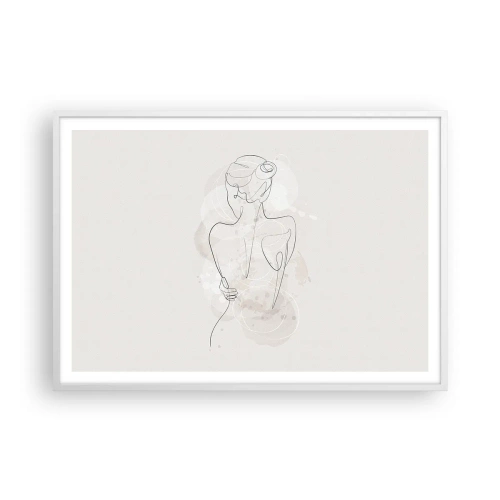 Plakat w białej ramie - Jak czuły instrument - 100x70 cm