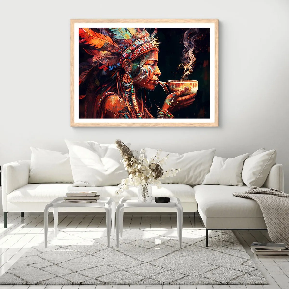 Plakat w ramie jasny dąb - Magiczny rytuał - 100x70 cm