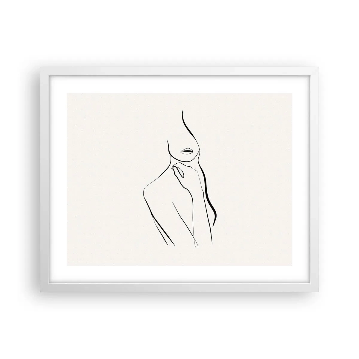 Plakat w białej ramie - Fala melancholii - 50x40 cm