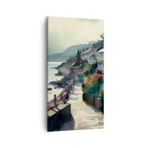Obraz na płótnie - Śródziemnomorskie miasteczko - 55x100 cm