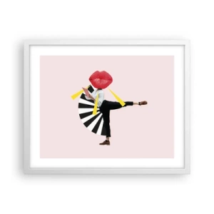 Plakat w białej ramie - Surrealistyczny pop-art - 50x40 cm