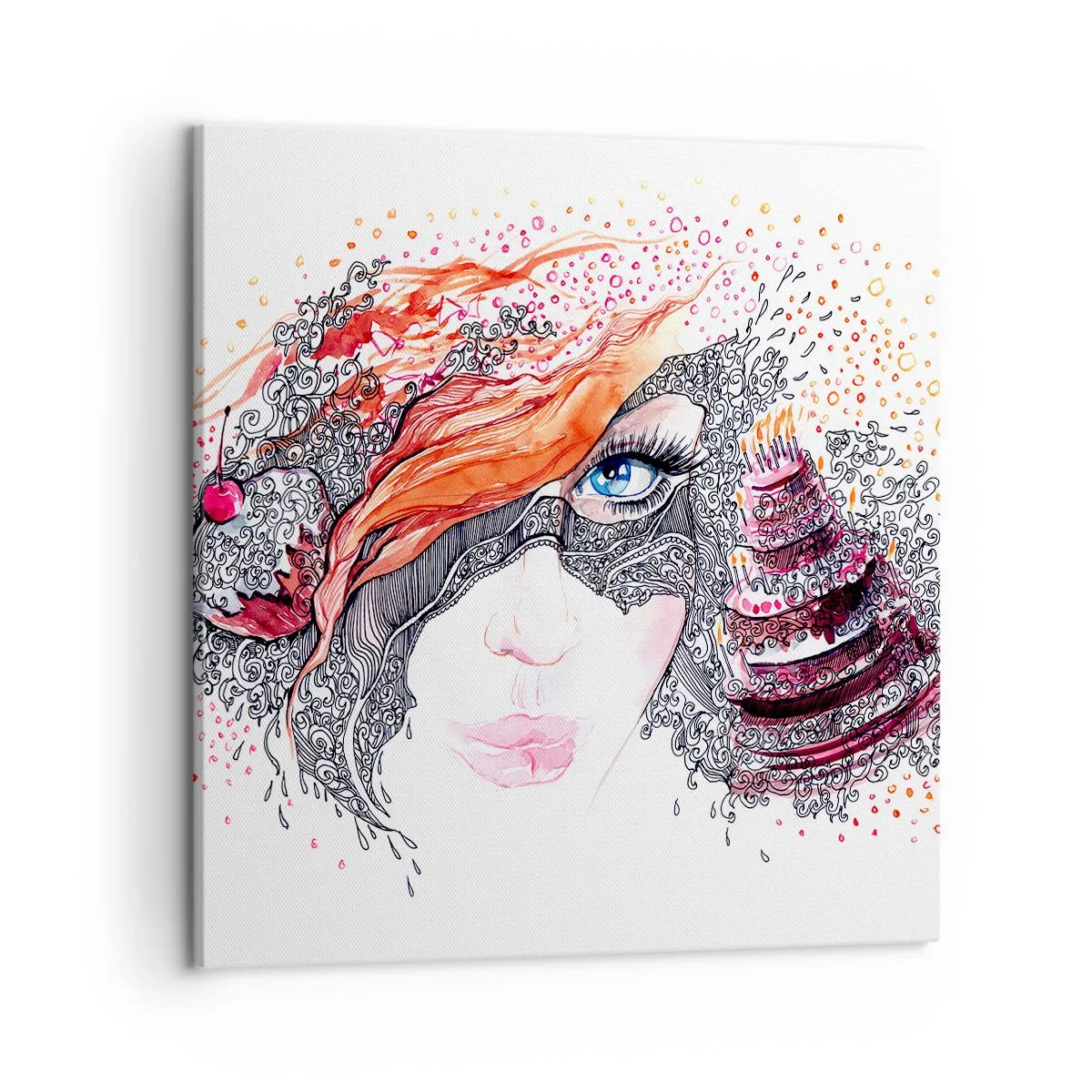 Obraz na płótnie - Z nią codziennie jest święto - 50x50 cm