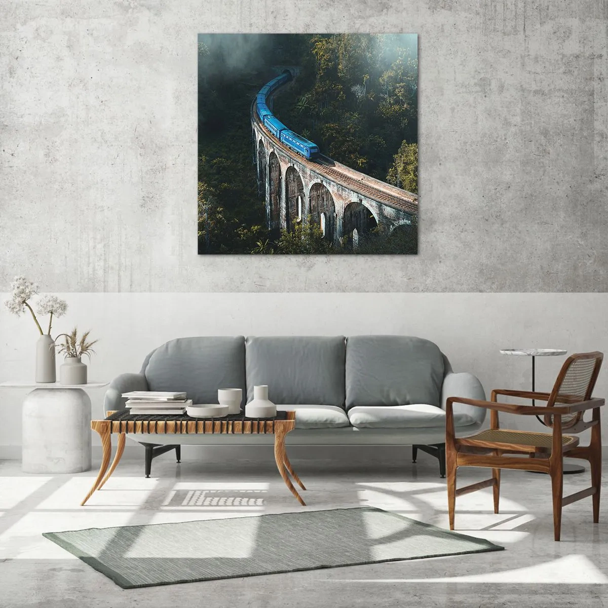 Obraz na szkle - Pociąg do natury - 70x70 cm