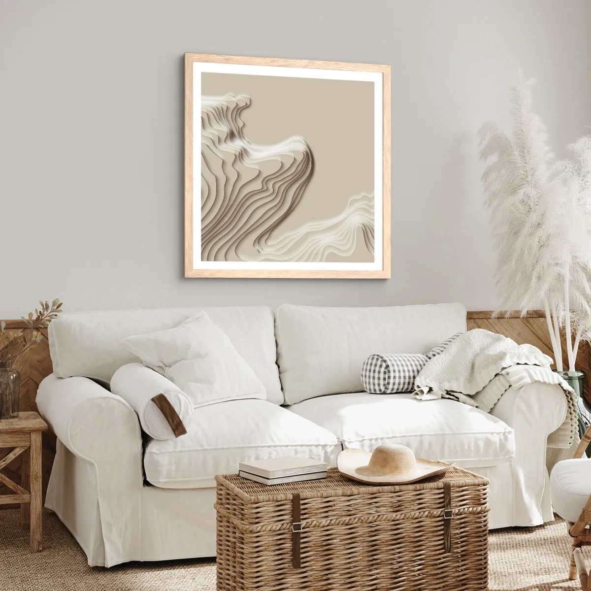 Plakat w ramie jasny dąb - Topografia sztuki - 40x40 cm