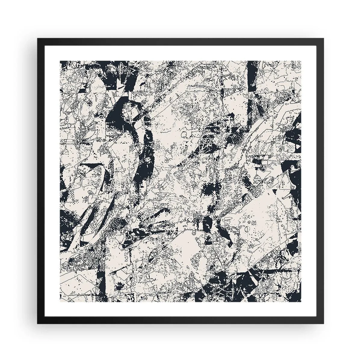 Plakat w czarnej ramie - Przenikanie przeciwieństw - 60x60 cm