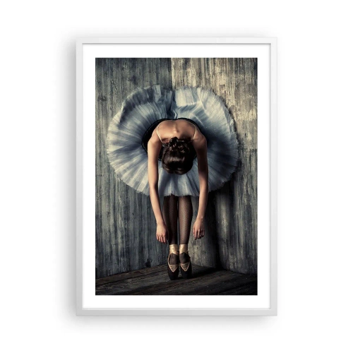 Plakat w białej ramie - Gdy cichnie muzyka - 50x70 cm