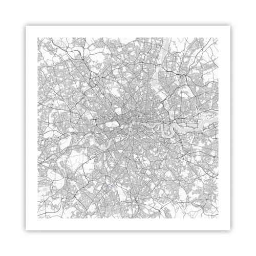 Plakat - Mapa londyńskiego labiryntu - 60x60 cm