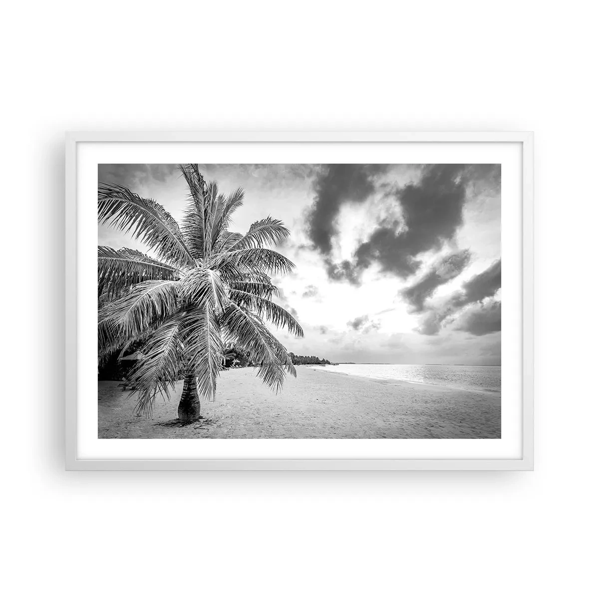 Plakat w białej ramie - Gdy tęsknisz do samotności… - 70x50 cm