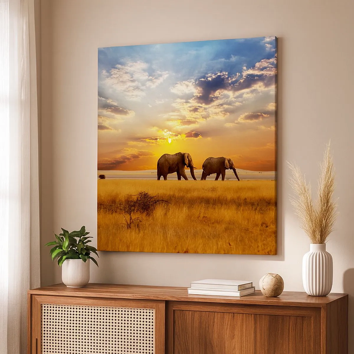 Obraz na płótnie - Rodzinna przechadzka - 30x30 cm