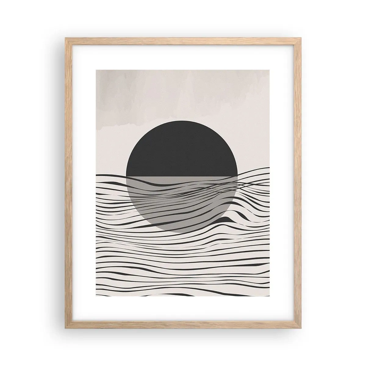 Plakat w ramie jasny dąb - Kompozycja połowiczna - 40x50 cm