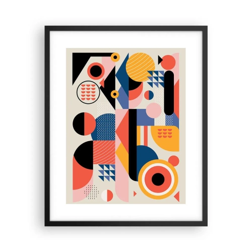 Plakat w czarnej ramie - Kompozycja: pobaw się - 40x50 cm