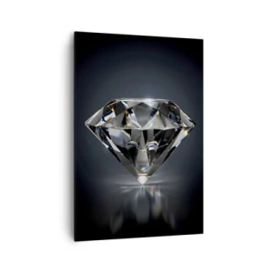 Obraz na płótnie - Diament na ciemnym tle w artystycznym ujęciu - 70x100cm - Best girls friend - Nowoczesna dekoracja ścienna do salonu i sypialni ARTTOR