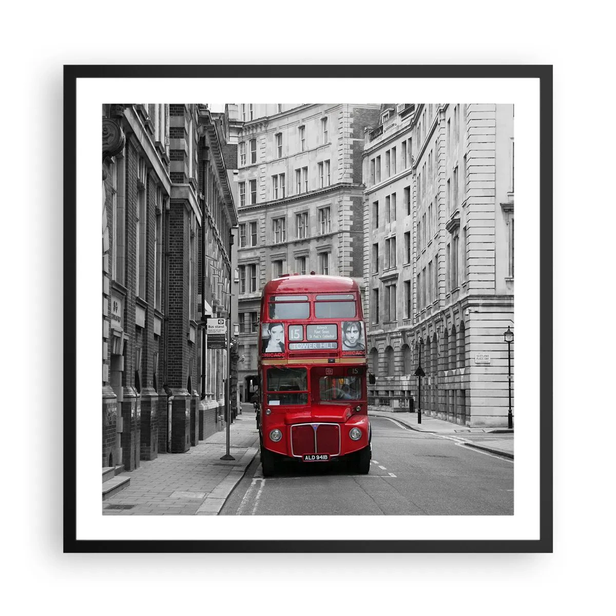 Plakat w czarnej ramie - Codzienność nie musi być szara - 60x60 cm