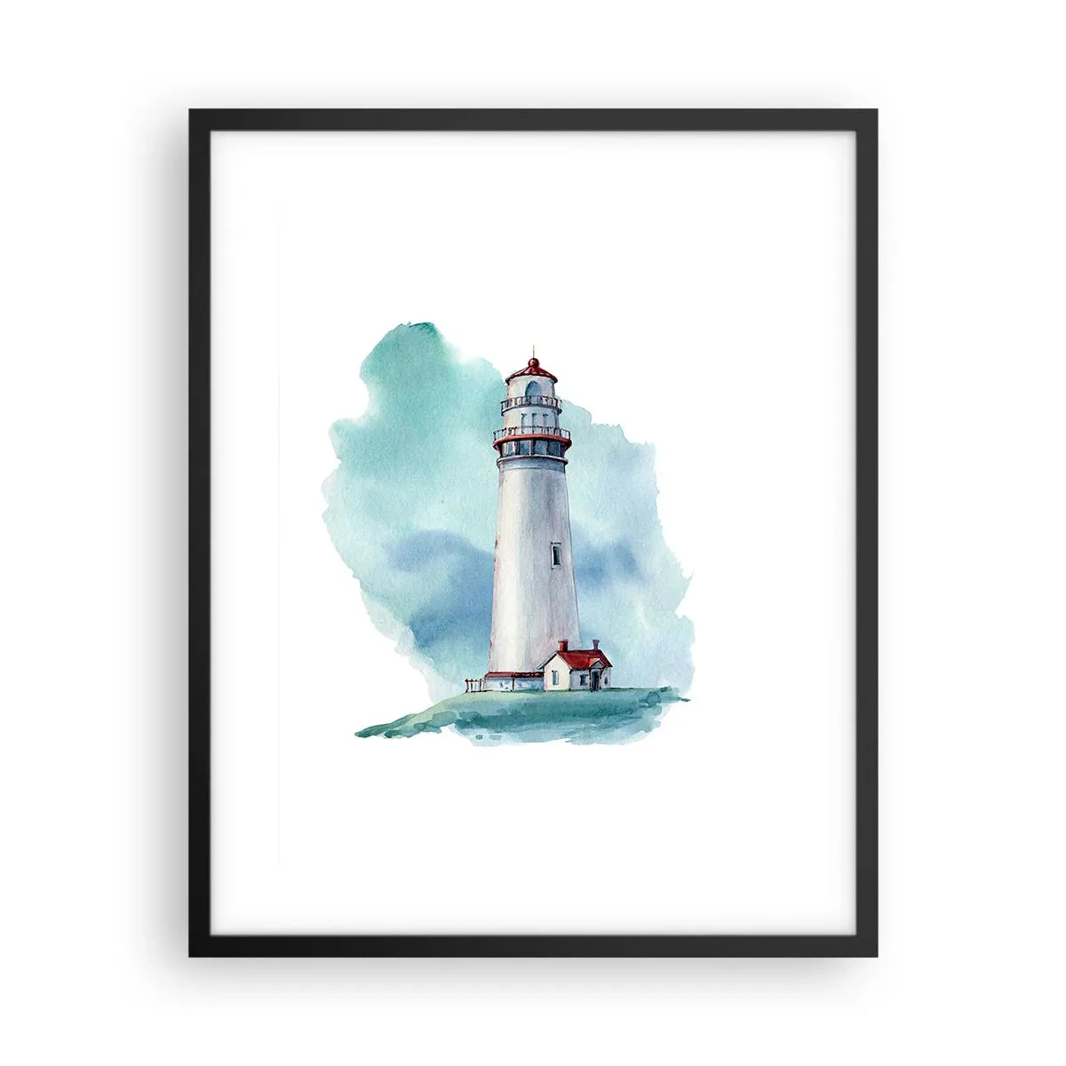 Plakat w czarnej ramie - Łagodna siostra błękitu - 40x50 cm