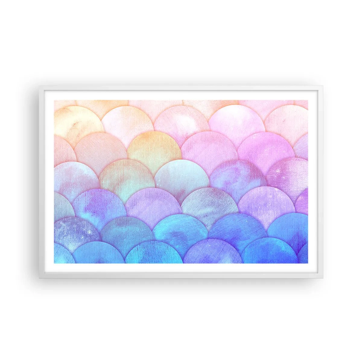Plakat w białej ramie - Perłowa łuska - 91x61 cm