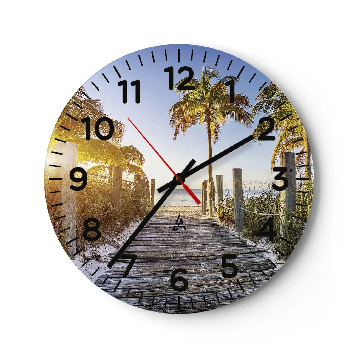 Zegar ścienny - Prosto do raju - 30x30 cm