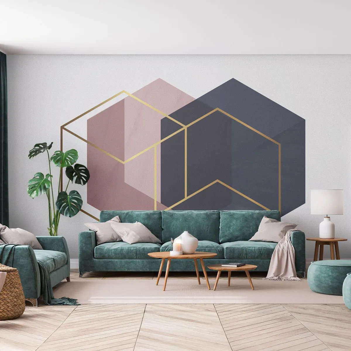 Fototapeta Premium Canvas - Siła prostoty - Abstrakcja, Sztuka, Hexagen - 250x175 cm