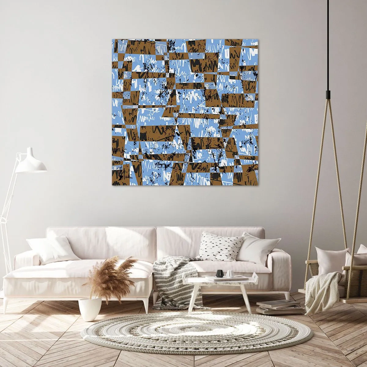 Obraz na płótnie - Nieludowa wycinanka - 50x50 cm