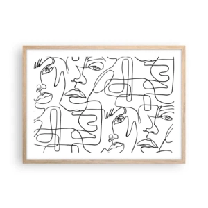 Plakat w ramie jasny dąb - W splątanych emocjach - 70x50 cm