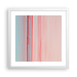 Plakat w białej ramie - Abstrakcja o świcie - 40x40 cm