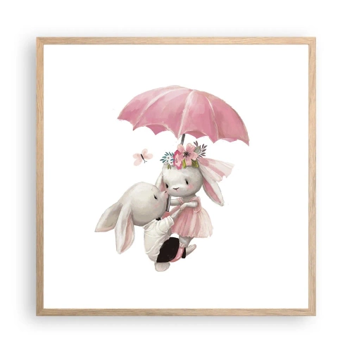 Plakat w ramie jasny dąb - To właśnie miłość - 60x60 cm