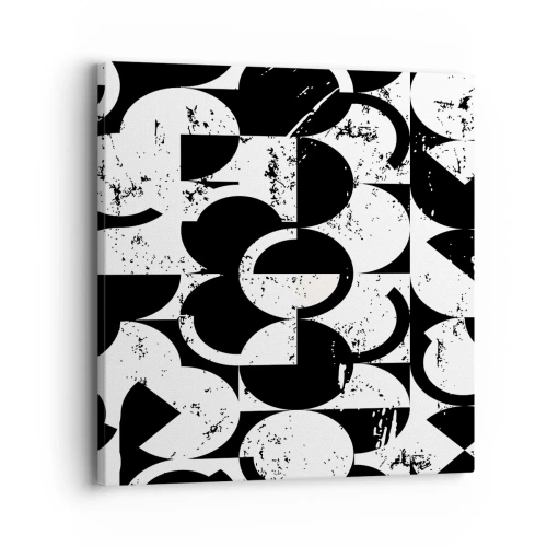 Obraz na płótnie - Białe jest białe, a czarne czarne - 40x40 cm