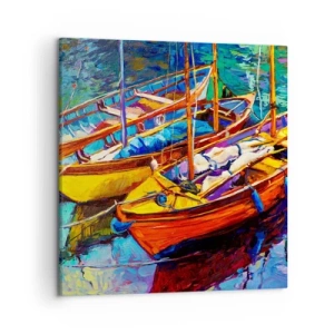 Obraz na płótnie - Na wodzie gęstej od barw - 50x50 cm