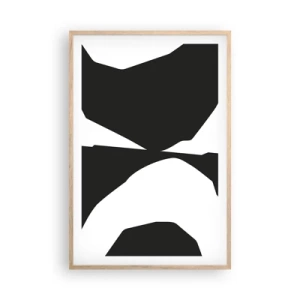 Plakat w ramie jasny dąb - Pozytyw -negatyw - 61x91 cm