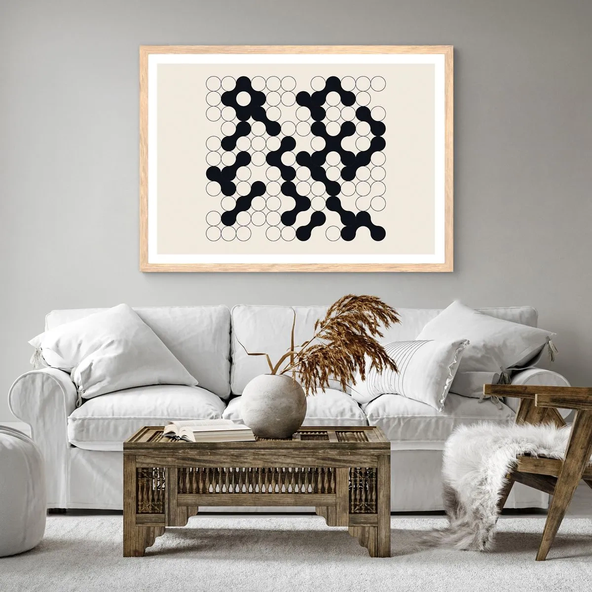 Plakat w ramie jasny dąb - Chińska gra – wariacja - 70x50 cm