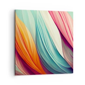 Obraz na płótnie - Tęczowy splot - 60x60 cm