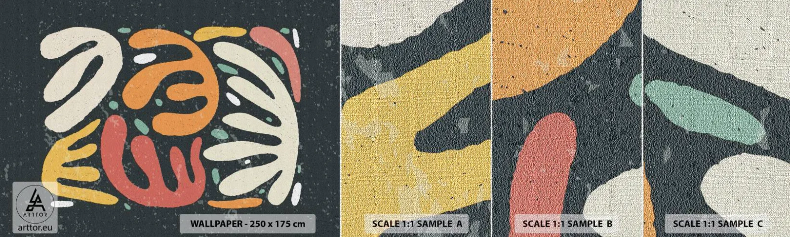 Fototapeta Próbka Premium Canvas - Kompozycja – zaraz cię schwytam - Boho, Minimalizm, Postarzane - 100x30 cm