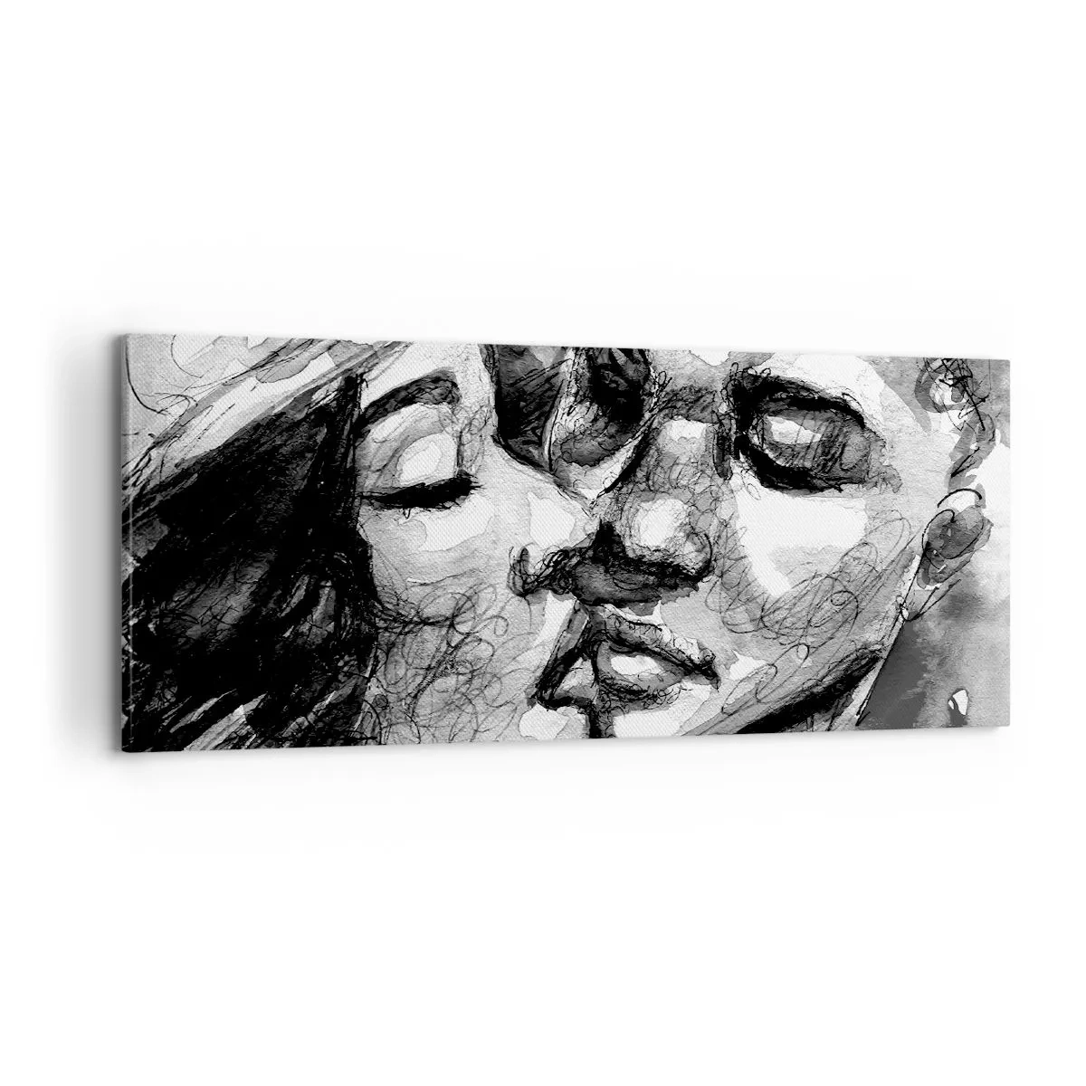 Obraz na płótnie - Czuła chwila - 100x40 cm