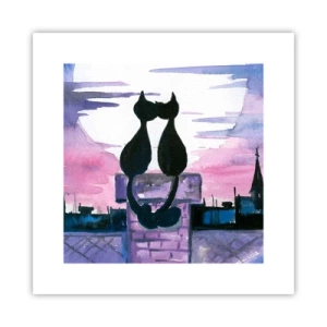 Plakat - Rendez-vous pod księżycem - 30x30 cm