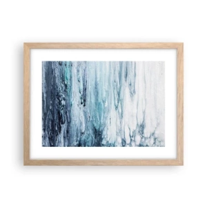 Plakat w ramie jasny dąb - Sople błękitu - 40x30 cm