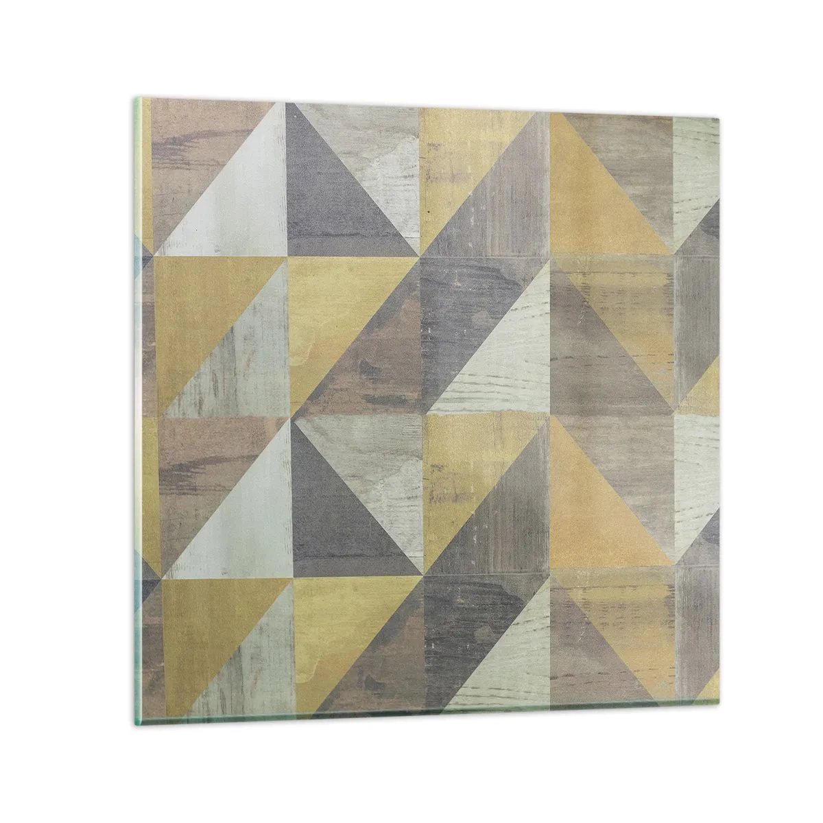 Obraz na szkle - Pod kątem trójkąta - 30x30 cm