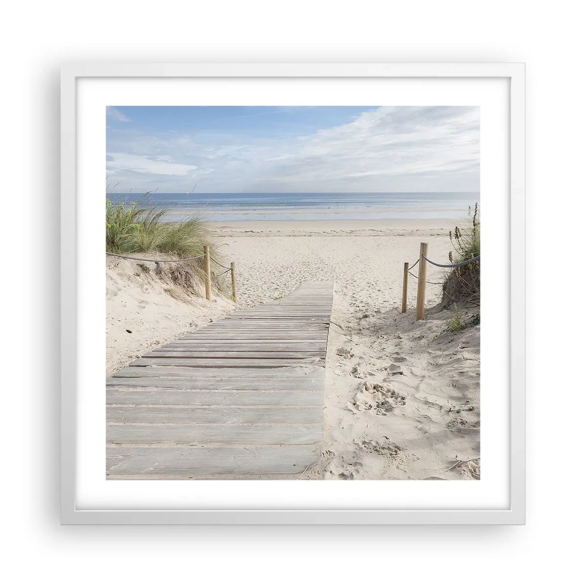 Plakat w białej ramie - Po horyzont - 50x50 cm