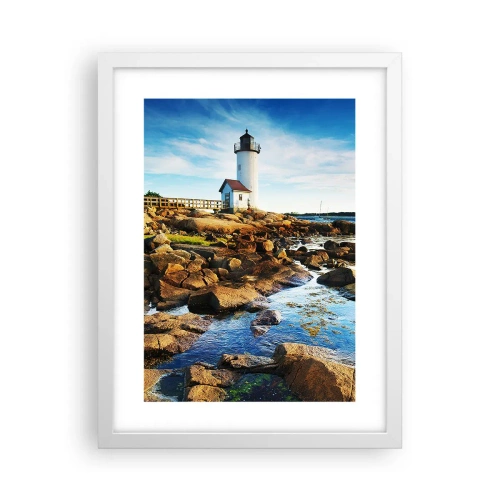 Plakat w białej ramie - Wracajcie szczęśliwie, czekam - 30x40 cm