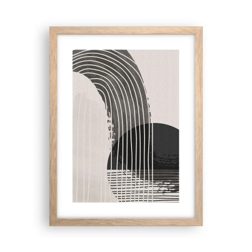 Plakat w ramie jasny dąb - Tam i z powrotem - 30x40 cm