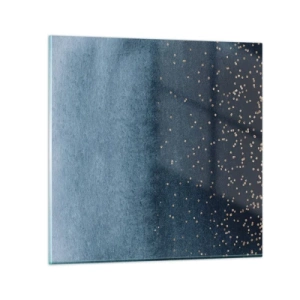 Obraz na szkle - Kompozycja – niebieskie fazy - 70x70 cm