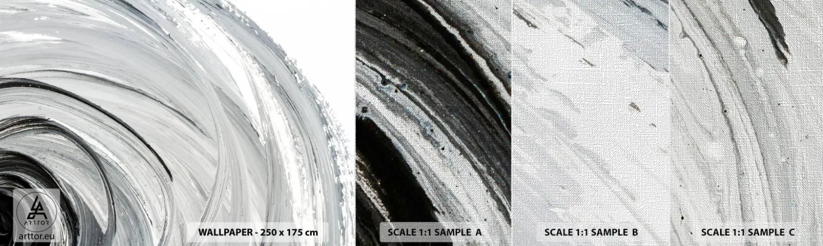 Fototapeta Próbka Premium Canvas - Kompozycja orbitalna - Minimalistyczny, Sztuka, Farba - 100x30 cm