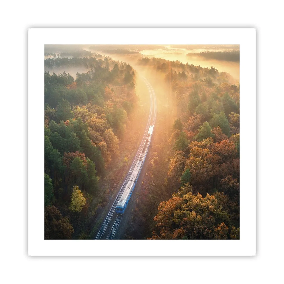 Plakat - Jesienna podróż - 50x50 cm