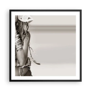 Plakat w czarnej ramie - Jak to dziewczyna - 60x60 cm