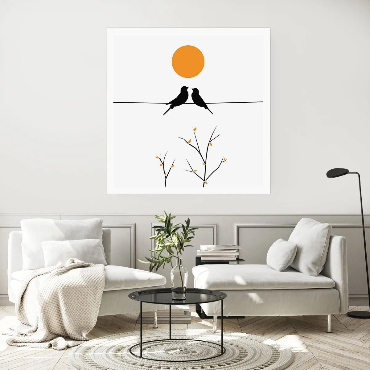 Plakat - Słowiczy wieczór - 50x50 cm